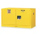 Justrite 17 gal. Flammable Cabinet, Self-Closing Safety Cabinet Door Type, 24" Height, 43" Width