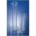 Lab Safety Supply 200 to 2000mL Plastic Graduated Cylinder, Clear, Height: 535 mm / 21.1", 1 EA