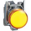 Schneider Electric Pilot Light Complete, 22mm, 110 to 120VAC Voltage, Lamp Type: LED, Terminal Connection: Screw Clamp