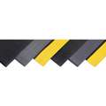 Condor Antifatigue Mat: Ribbed, 2 ft. x 3 ft., 3/8 in Thick, Black, PVC Foam, Beveled Edge