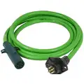 Phillips Lectraflex 15 ft. 7-Way ABS Cord Straight, Green, STA-DRY QCMS2 Plugs