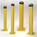 36" Fixed Steel Bollard Post with 4-1/2" Outside Dia., Yellow