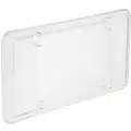 License Plate Cover, Clear, 12 3/8 in Length, 6 1/4 in Width, Polymer