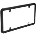 License Plate Cover: Black/Clear, 12 9/16 in Lg, 7 1/4 in Wd, Polymer