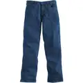 Carhartt Blue Pants, Cotton, Fits Waist Size: 34", 30" Inseam, 12.1 cal./cm2 ATP V Rating