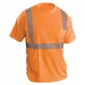 Occunomix T-Shirt: ANSI Class 2, M, Orange, U, Short, T-Shirt Shirt, Polyester, 1 Pockets, Pullover