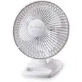 6" Compact Fan, Non-Oscillating, 120 VAC, Number of Speeds 2