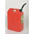 Scepter Gas Can, Plastic, 5 gal Capacity, 18-15/32" Height, 13-7/64" Length, 7-15/32" Width