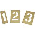 Item Stencil, Character Height 12", Material Brass, Thickness 0.007", Stencil Type Number