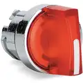 Schneider Electric 22mm LED 2- Position Illuminated Selector Switch Operator, Metal, Red