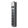 Power First Outlet Strip, Commercial and Industrial, Metal, 6 Total Number of Outlets, 15.0, 6 ft.