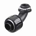 Hubbell Wiring Device-Kellems Liquid-Tight Conduit Fitting: 1/2 in Trade Size, 90&deg;, Insulated, Black