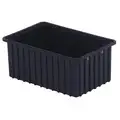 Lewisbins Divider Box: 0.5 cu ft, 16 1/2 in x 10 7/8 in x 7 in, Thermoplastic Polypropylene