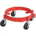 Westward Adjustable Open-Deck Drum Dollies with Support Ring, 50 lb Load Capacity