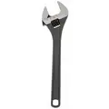 Channellock Adjustable Wrench, Alloy Steel, Black Phosphate, 15", Jaw Capacity 1-1/2", Plain