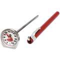 Rubbermaid Item Dial Pocket Thermometer, Temp. Range (F) 0 to 220F, Stem Length 5", Accuracy 2 F