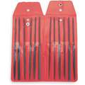 Nicholson 6-1/4" Swiss Pattern Needle File Set with Natural Finish; Number of Pieces: 12