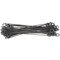 Double Loop Ties, 16 ga., Black Annealed Wire, 0.0625" Diameter, 1-1/2 ft. Length, PK 2500