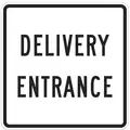 Lyle Diamond Grade Aluminum Delivery Entrance Sign For Parking Lots; 12" H x 12" W