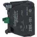 Schneider Electric Contact Block, 22mm, 1NO Contact Form, 10A @ 600VAC Contact Rating