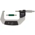 Mitutoyo Ratchet Thimble Digital Micrometer, 3 to 4"/76 to 101mm Range (In./mm)
