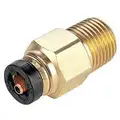 DOT Approved Male Connector, Push-To-Connect Air Brake Fitting, Brass, 1/4" x M16-1.5