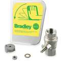 Bradley Ball Valve: S30-070, Classic, Push Handle with On/Off Valve, Yellow, 1/2 in Inlet Pipe Size