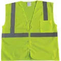 Yellow/Green with Silver Stripe Traffic Vest, ANSI 2, Zipper Closure, 2XL