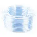 Tubing: PVC, Clear, 1/4 in Inside Dia, 3/8 in Outside Dia, 100 ft Overall Lg, Shore A 73