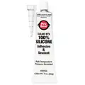 Proseal Waterproof RTV Silicone Sealant, -75 to 500F Temp. Range, Full Cure 24 hr., Clear, 3 oz.