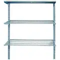 Locboard Steel Wire Wall Shelf with Load Capacity; 16" D x 32" H x 33" W