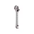 Reed Adjustable Wrench: Alloy Steel, Chrome, 8 in Overall Lg, 15/16 in Jaw Capacity, Plain Grip