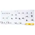 Durahook Polypropylene Pegboard Panel Kit with 40 lb. Load Capacity, 22"H x 18"W, White, 1 PR