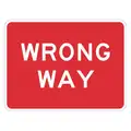 Lyle High Intensity Prismatic Aluminum Wrong Way Traffic Sign; 18" H x 24" W