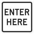 Lyle Engineer Grade Aluminum Enter Sign For Parking Lots; 18" H x 18" W