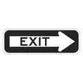Lyle Engineer Grade Aluminum Exit Sign For Parking Lots; 6" H x 18" W