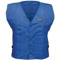 Allegro Cooling Vest: Evaporative - Soak, L, Blue, Cotton, Up to 72 hr, Snap, 24 hours, Soak