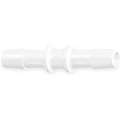 Straight Coupler: Polypropylene, Barbed x Barbed, For 3/4 in x 3/4 in Tube ID, 10 PK