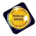 Parking Brake Knob 1/4" -18 Thread Yellow