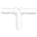 Barbed Tee, Polypropylene, 1/2" Barb Size, White
