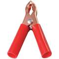 Westward Battery Charging Clamp: Parrot, Clamp, 80 A Max Current, 12V/24V, Steel, 14 to 18 AWG, Red