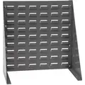 Louvered Bench Rack with 0 Bins, 18"W x 1/4"D x 19"H, Number of Sides: 1, 140 lb. Load Capacity