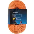 Power First 100 ft. Indoor, Outdoor Lighted Extension Cord; Max Amps: 10.0, Number of Outlets: 1, Orange