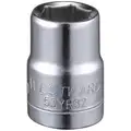 Westward 10mm Alloy Steel Socket with 3/8" Drive Size and Full Polished Finish