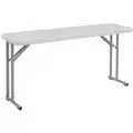 National Public Seating Rectangle Folding Table, 30" Height x 18" Width, Speckled Gray