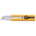 Olfa Extra Heavy Duty Snap-Off Utility Knife with 7 Segments; 7" x 1-1/2", Black/Yellow
