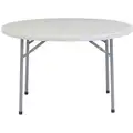 National Public Seating Round Folding Table, 30" Height, 48" Diameter, Speckled Gray