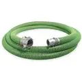 50 ft. Black and Green Water Suction and Discharge Hose, 3" Fitting Size, 45 psi