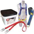 Blue Roofer Fall Protection Kit, 420 lb. Weight Capacity, Pass-Thru Leg Strap Buckles