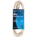 Power First 9 ft. Indoor Extension Cord; Max Amps: 13.0, Number of Outlets: 3, Beige